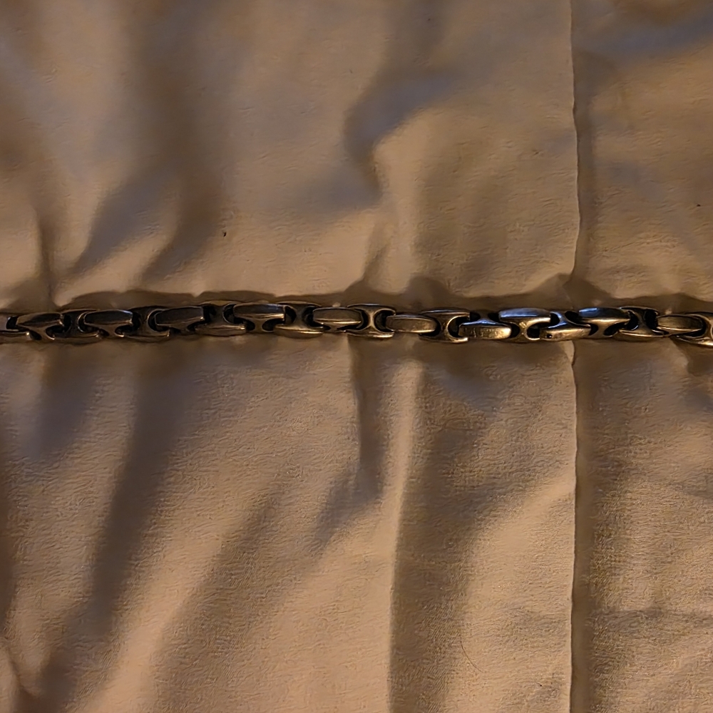 Men's Silver 9mm Mariner bracelet